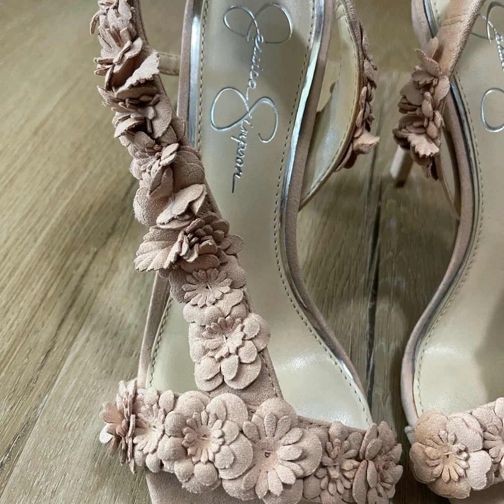 Jessica Simpson “Jessin” Pink Floral Women's Heels - Picture 3 of 6